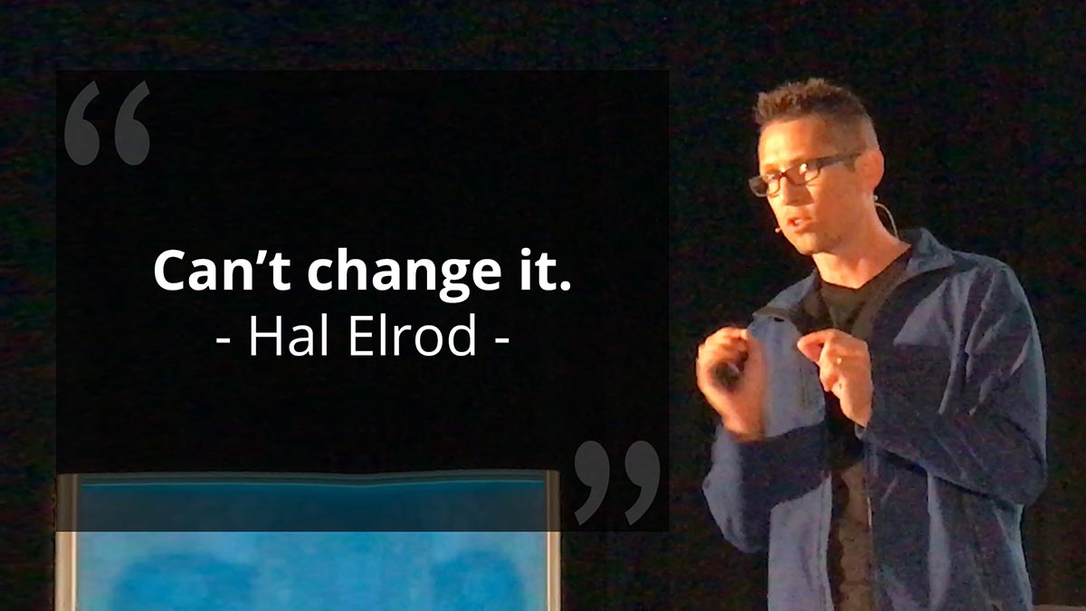 Mindset Of A Business Owner - Hal Elrod Quote "Can't change it"