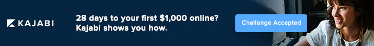 28 days to your first $1,000 online? Kajabi shows you how.