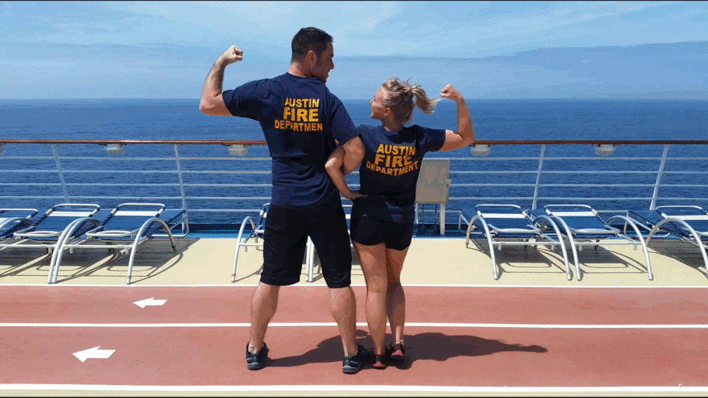 Brian and Erin - BE Adventure Partners Cruise Pose to Logo