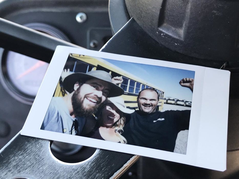 Skoolie Polaroid with Tony from AAA Bus Sales