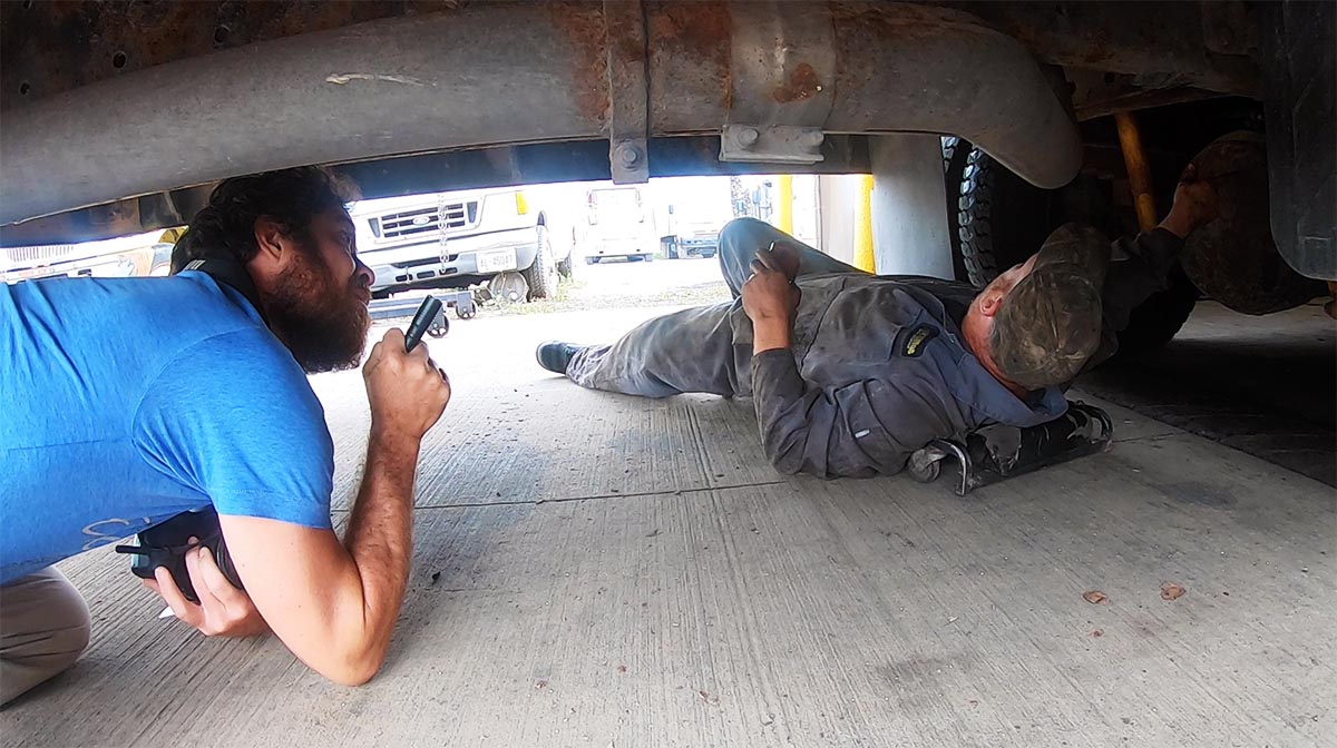 Scoot under used school bus before buying