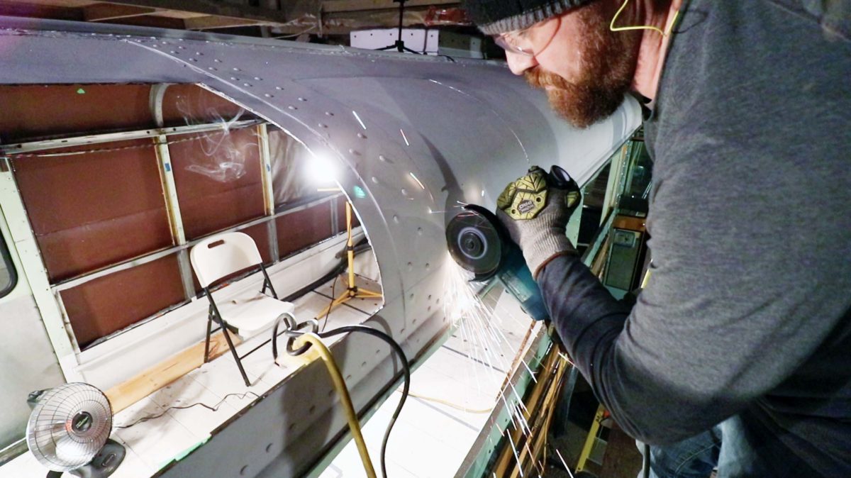 Cutting Roof Holes for Skoolie DIY Skylights