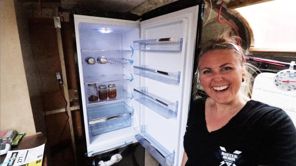 Residential Refrigerator On Skoolie Solar System