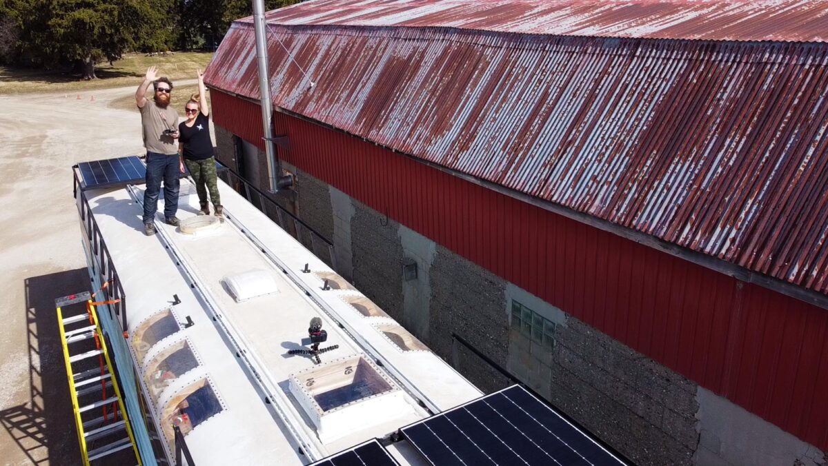 Rooftop Skoolie Solar System Panel Layout