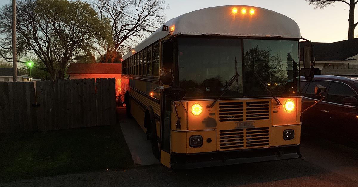 Thomas School Bus Conversion Skoolie Front Lights